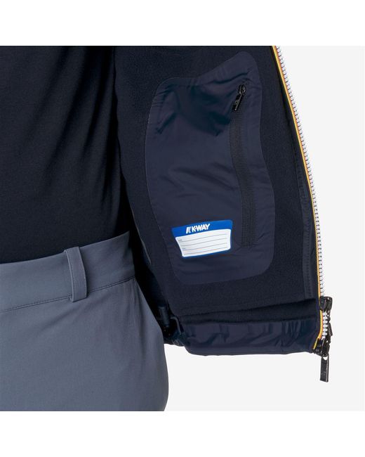 K-Way Blue Jacko Waterproof Short Jacket for men