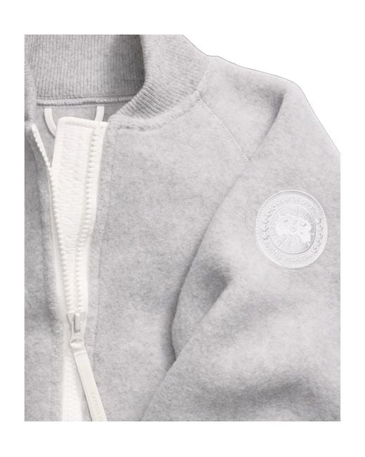 Canada Goose Gray Sierra Zip-Front Bomber Jacket