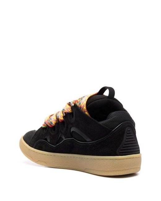 Lanvin Black Curb Lace-Up Sneakers