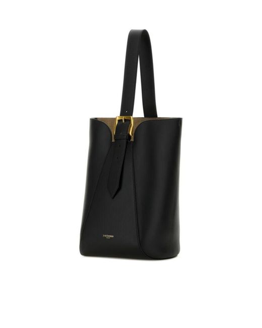 J&m Davidson Black Quiver Bucket Bag