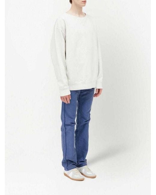 Maison Margiela White Numeric Logo Sweatshirt for men