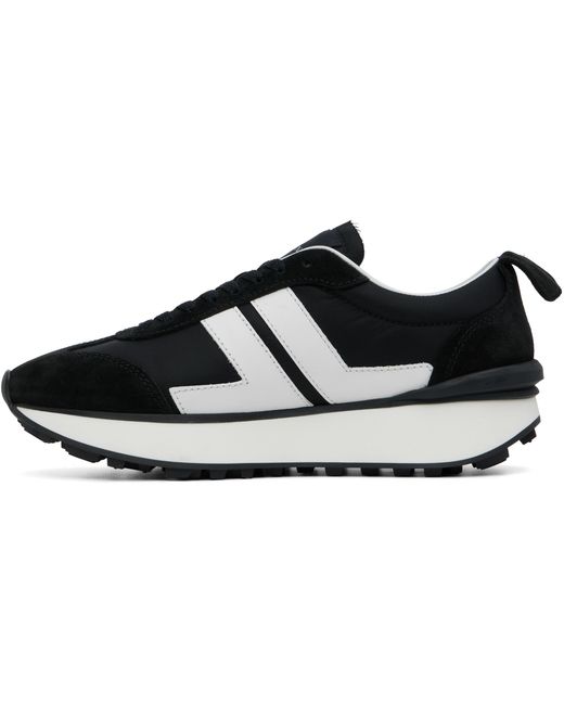 Lanvin Black Bumpr Color-Blocked Sneakers for men