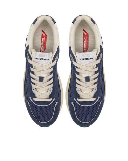 Autry Blue Hyperway Low-Top Sneakers for men