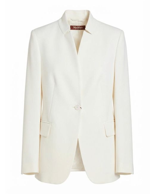 Max Mara White Long Sleeve Casual Jacket