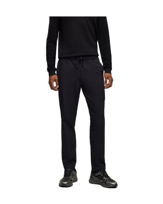 Boss Black Drawstring Casual Jogger Trousers for men