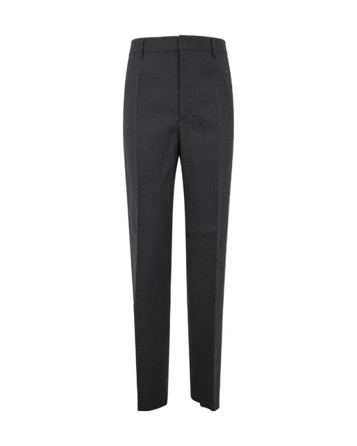 DSquared² Black Logo-Plaque Tailored Pleated Trousers for men