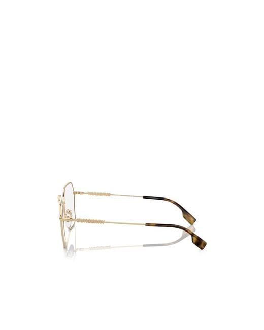Burberry White Eyewear Cat-Eye Glasses