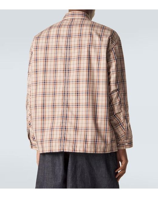 Comme des Garçons Pink Checked Cotton-Blend Jacket for men