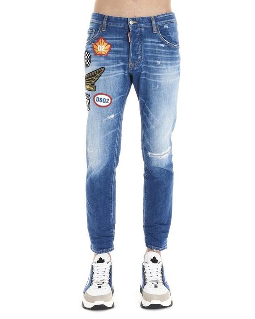 DSquared² Blue Logo Label Jeans for men