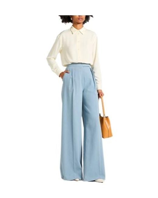 Max Mara Blue Loose Suit Pants