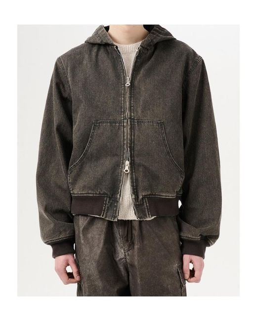 Our Legacy Gray Bank Hooded Jacket for men