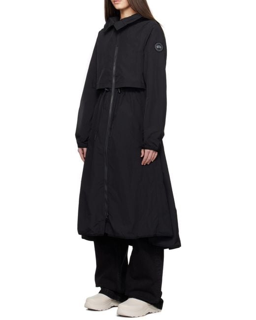 Canada Goose Black Sinclair Acclimaluxe Maxi Raincoat