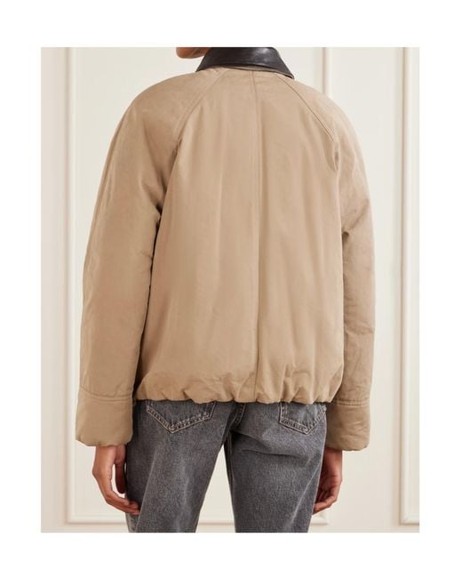 Brunello Cucinelli Natural Leather Collar Coat