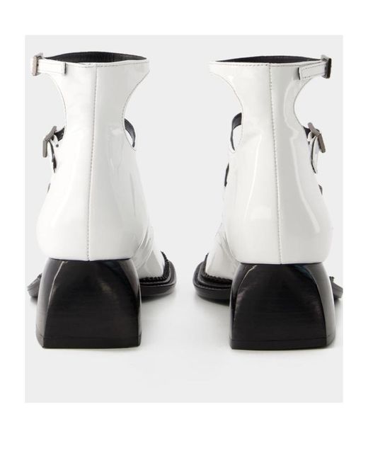 NODALETO White Bulla London Triple Strap Pumps