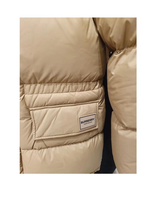 Burberry Natural Nylon Hooded Puffer Jacket for men