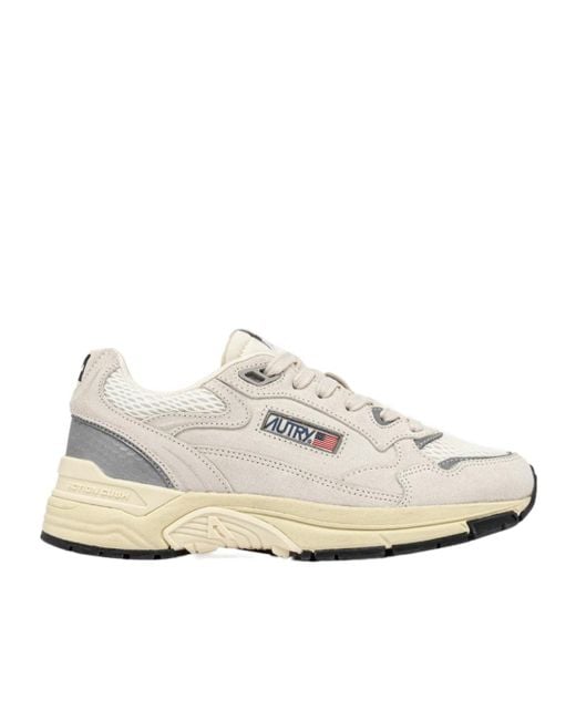 Autry White Hyperway Low-Top Sneakers