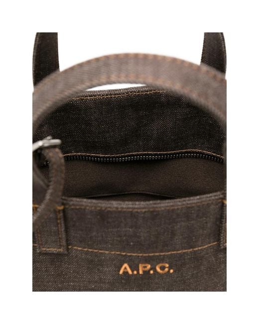 A.P.C. Brown Le Drummer Small Tote Bag