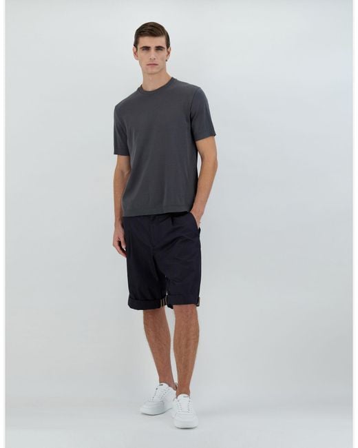 Herno Black Short-Sleeved Crewneck T-Shirt for men