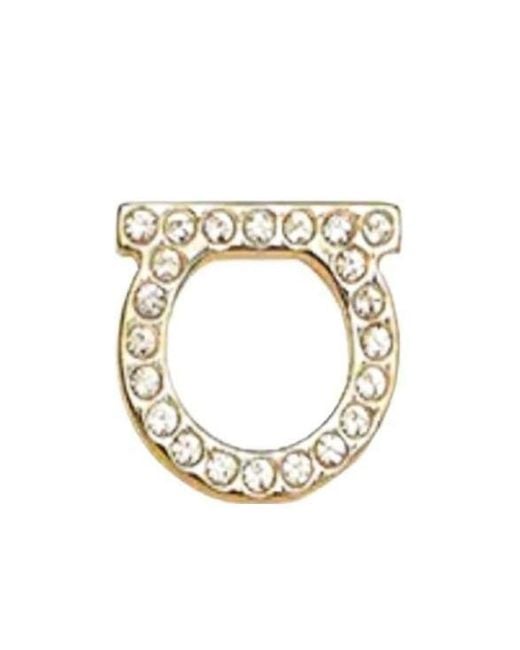 Ferragamo Metallic Inlaid Earrings