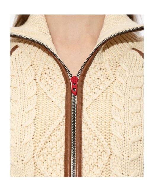 DIESEL Natural Cable Knit Cardigan