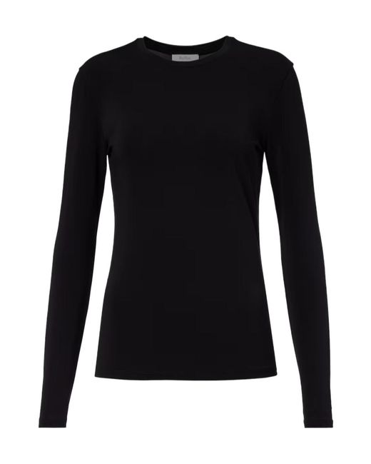 Max Mara Black Marica Crewneck Long-Sleeved Jumper