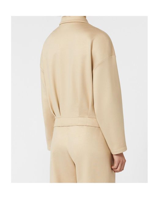 Max Mara Natural Long-Sleeved Zipped Jacket