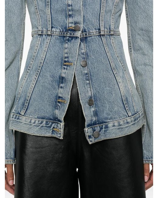 Haikure Blue Button Denim Jacket