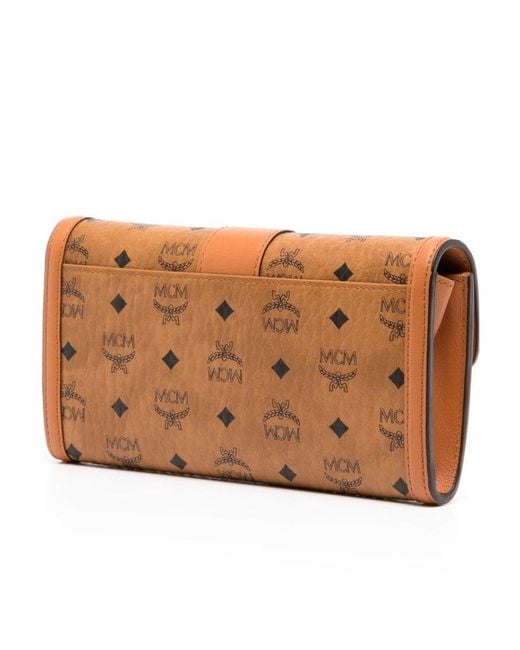 MCM Brown Tracy Chained Wallet