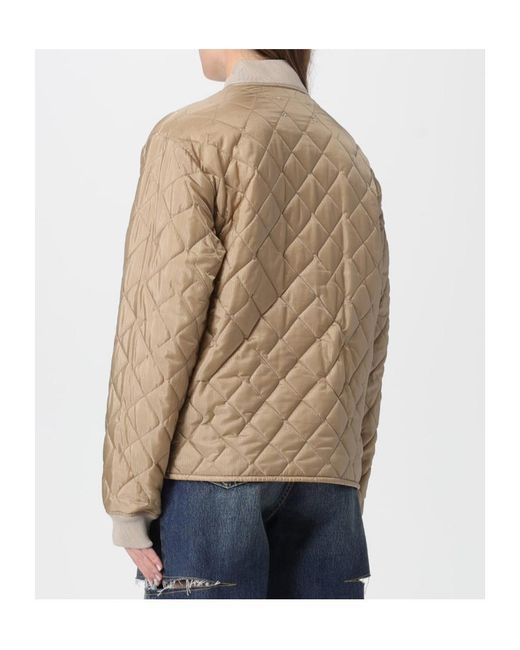 Maison Margiela Natural Quilted Snap-Button Bomber Jacket