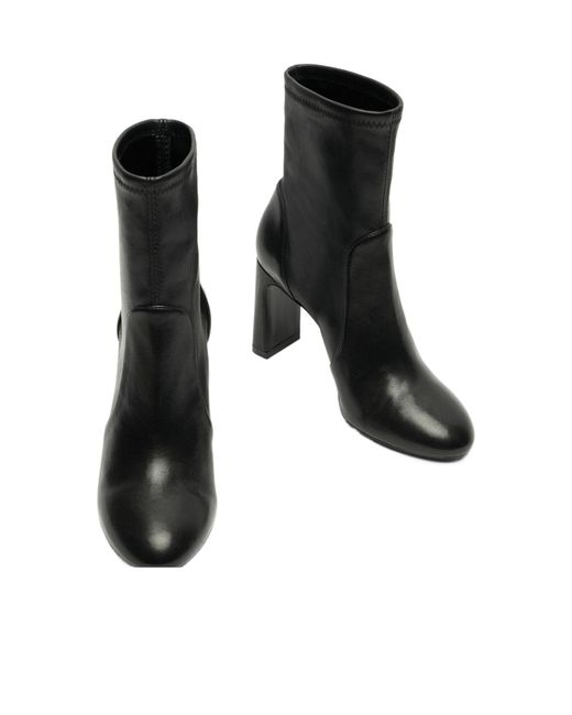 Stuart Weitzman Black Pointed-Toe Ankle Boots