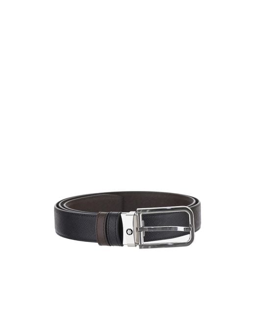 Montblanc White Reversible Belt for men