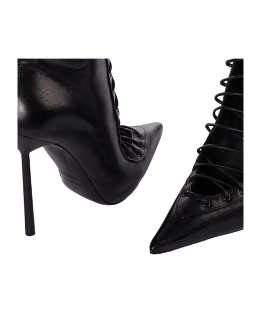 Le Silla Black Colette Heeled Lace Up Boots