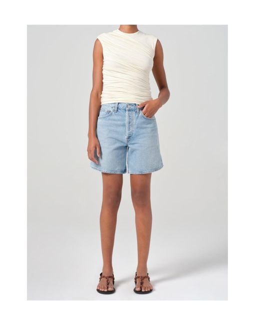 Agolde Blue Dame Shorts