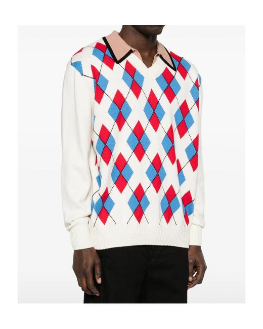 Dries Van Noten Red Long-Sleeved Pullover for men