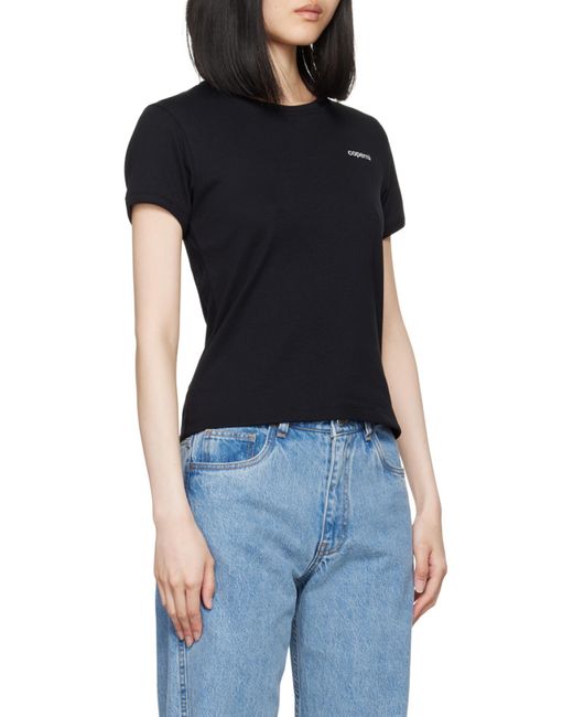 Coperni Black Logo Printed Slim Fit T-Shirt