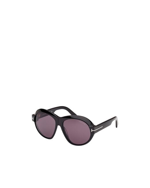 Tom Ford Gray Eyewear Inger Round Frame Sunglasses for men