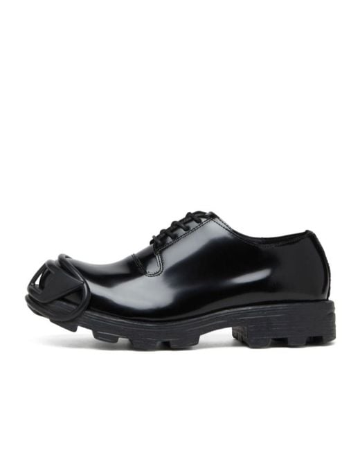 DIESEL Black D-Hammer Lace-Up Derby Shoes for men