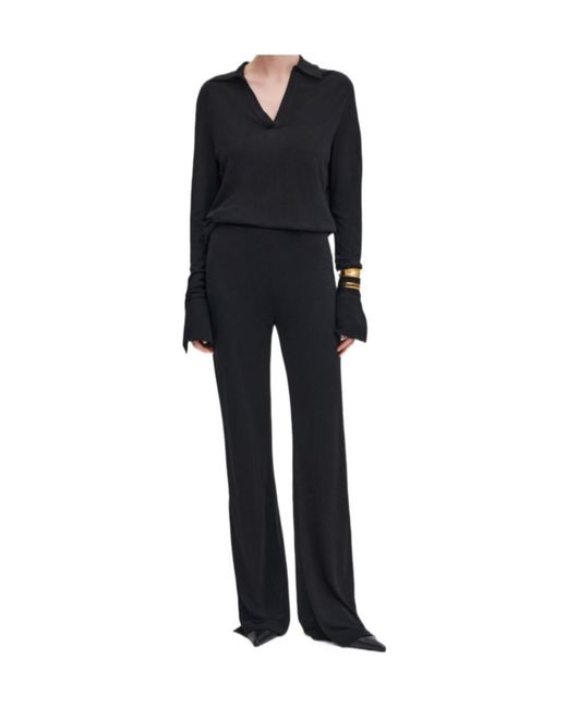 Filippa K Black Freja Crepe Trousers