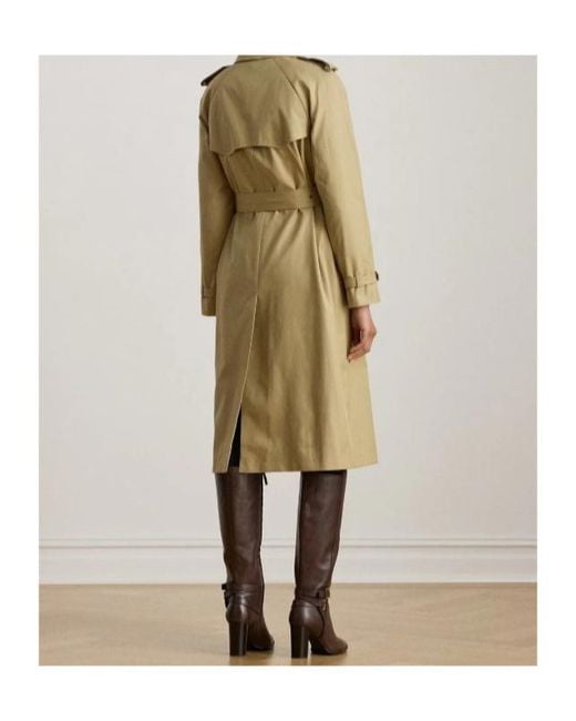 Ralph Lauren Natural Double-Breasted Trench Coat