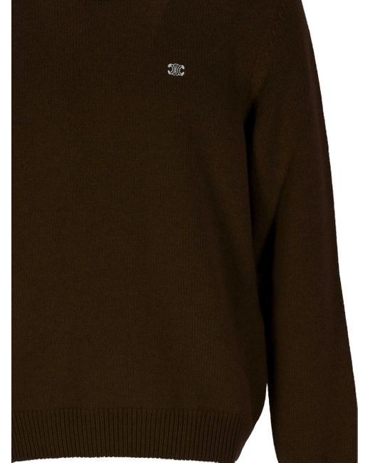 Céline Brown Crew Neck Sweater for men