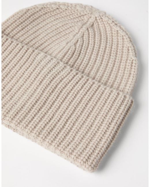 Brunello Cucinelli Natural Cashmere Beanie for men