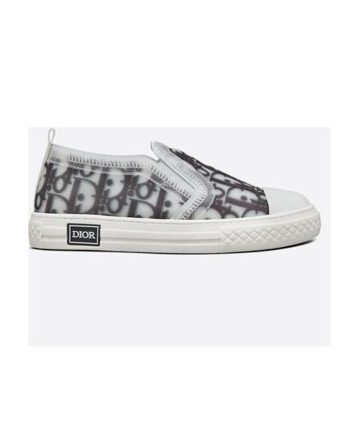 Dior Gray Logo Canvas Shoes