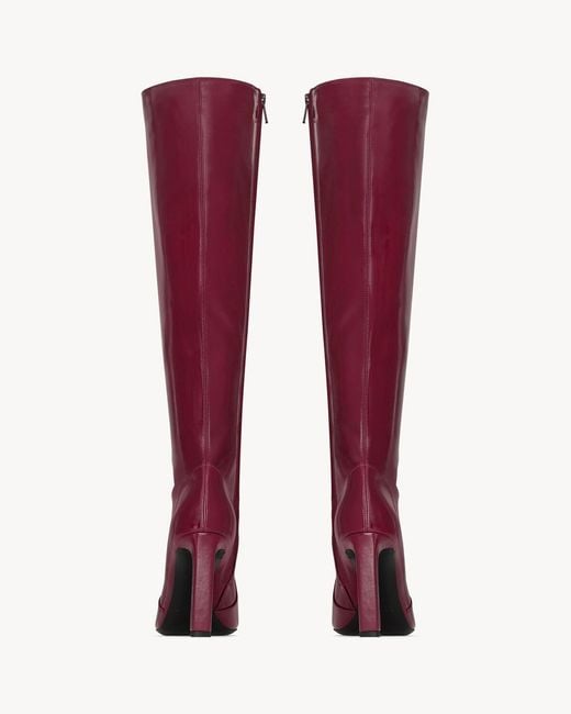 Saint Laurent Red Francoise Boots