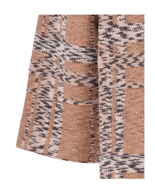 Missoni Brown Checked Single-Breasted Knitted Coat