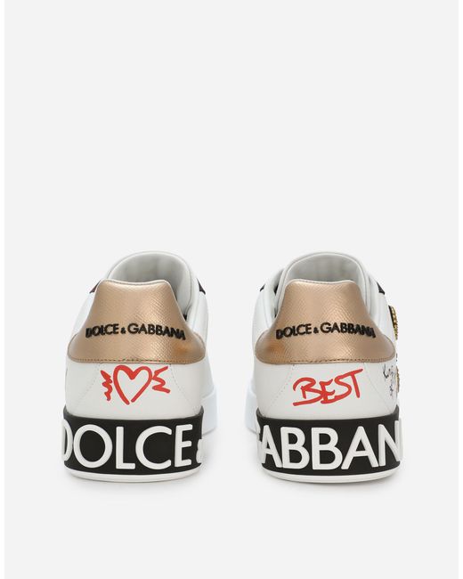 Dolce & Gabbana Multicolor Portofino Printed Sneakers for men