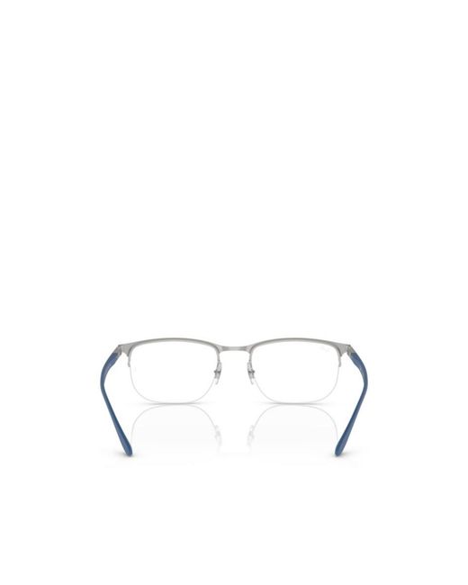 Ray-Ban White Rectangle Frame Glasses for men