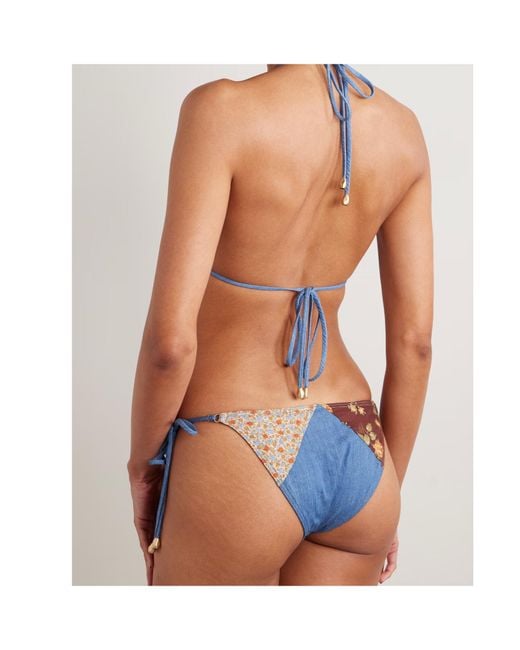 Zimmermann White Lucky Spliced Triangle Two Piece Bikini