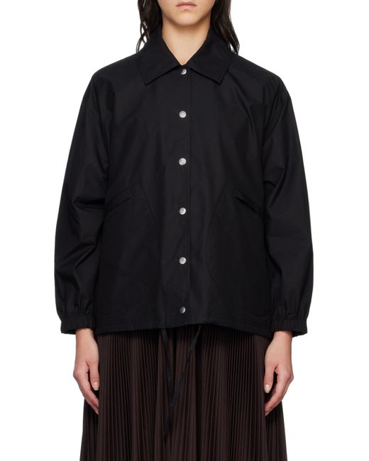 Jil Sander Blue Logo-Printed Drawstring Shirt Jacket
