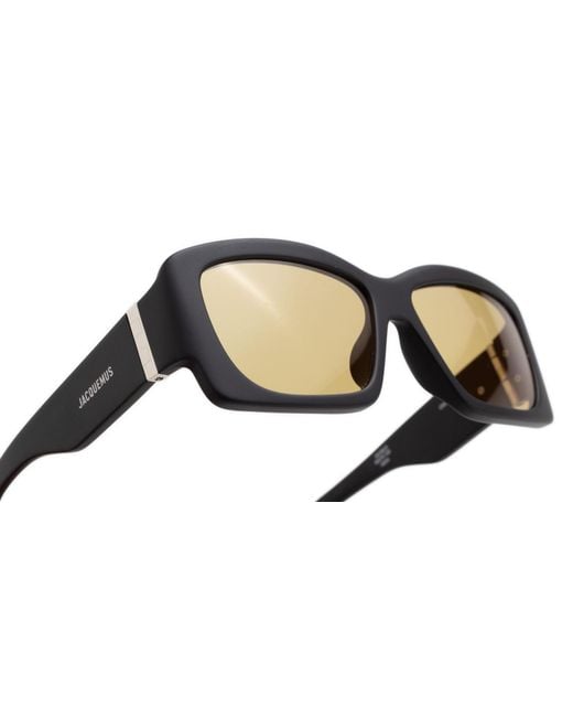 Jacquemus White Rectangle-Frame Sunglasses for men