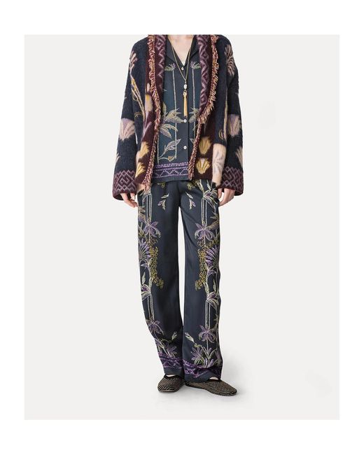 Forte_forte Gray Embroidered Wide-Leg Pants